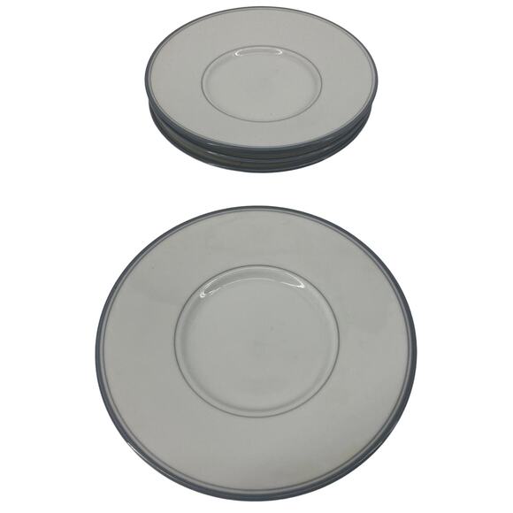 4 VTG Dansk Concerto Allegro Grey Stripe 6.25" Saucers Discontinued '94 Plate - Picture 1 of 5